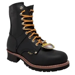 NEW Ad Tec 9” Steel Toe Black Logger Boots