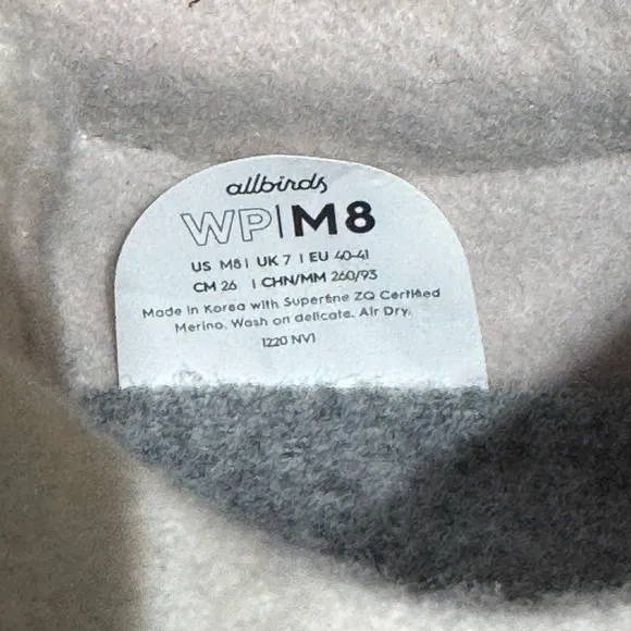 NIB Allbirds Wool Piper Dogwood Sneaker Womens 9.5/Mens 8 Unisex. Retail is $118