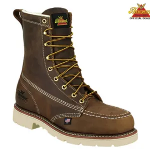NIB Men's Thorogood 8&quot; Steel-Toe Crazy Horse Leather Moc-Toe Boots