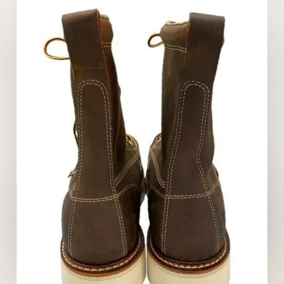 NIB Men's Thorogood 8&quot; Steel-Toe Crazy Horse Leather Moc-Toe Boots