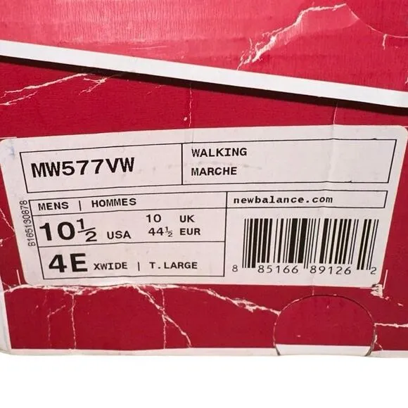 NIB New Balance Walking DSL-2 White Self Fastening Grandpa Shoes