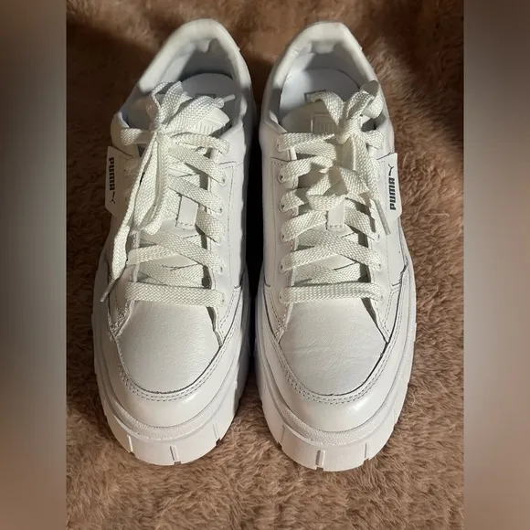 NIB Puma Mayze Stack Trainers White Size 9.5 Women’s