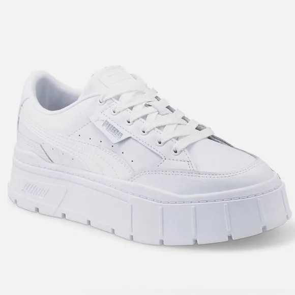 NIB Puma Mayze Stack Trainers White Size 9.5 Women’s