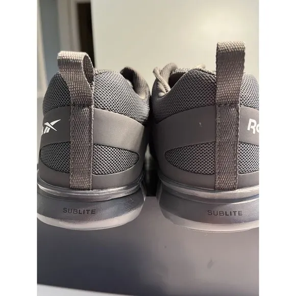 NIB Reebok Gray RB4038 Sublite Cushion Work Comp. Toe Sneaker Shoes Men’s 10M