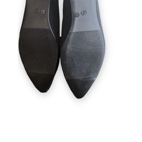 NIB ST. John’s Bay Women's Flats Knit Comfort Pointed Toe Ballet Flats Shoes Cas