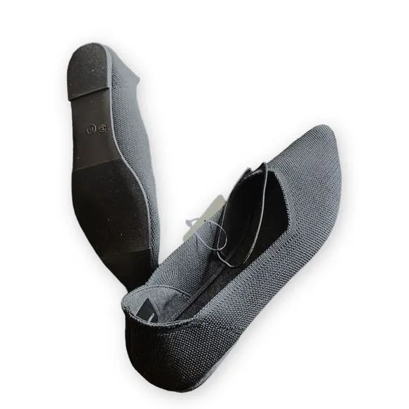 NIB ST. John’s Bay Women's Flats Knit Comfort Pointed Toe Ballet Flats Shoes Cas
