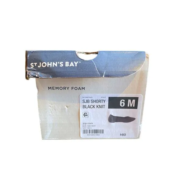NIB ST. John’s Bay Women's Flats Knit Comfort Pointed Toe Ballet Flats Shoes Cas