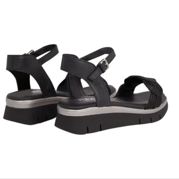 NIB The Flexx Sandal Mindy Black Open Toe Comfort Shoe Platform size 9.5‎