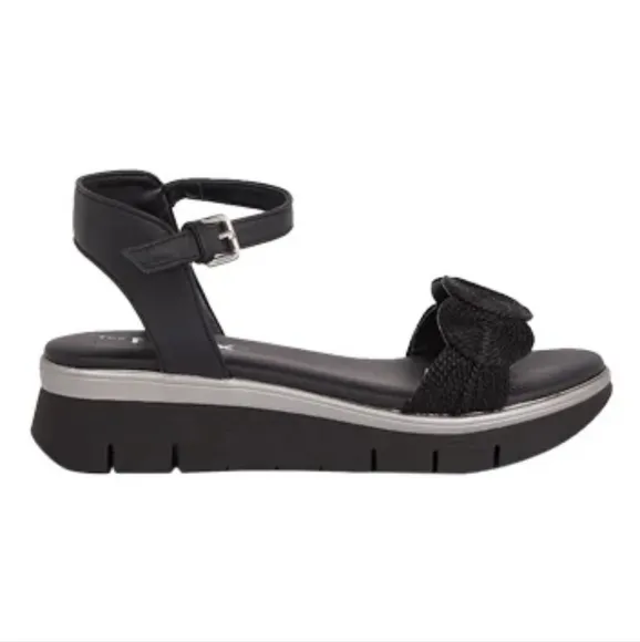 NIB The Flexx Sandal Mindy Black Open Toe Comfort Shoe Platform size 9.5‎
