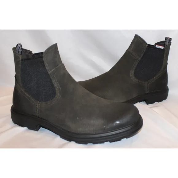NIB UGG MEN'S WATERPROOF BILTMORE WORK LEATHER CHELSEA BOOTS GRAY BLACK SZ 12
