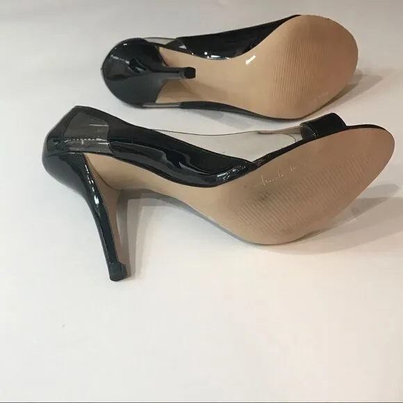 Nicole Miller Black Clear Shoes Size 8