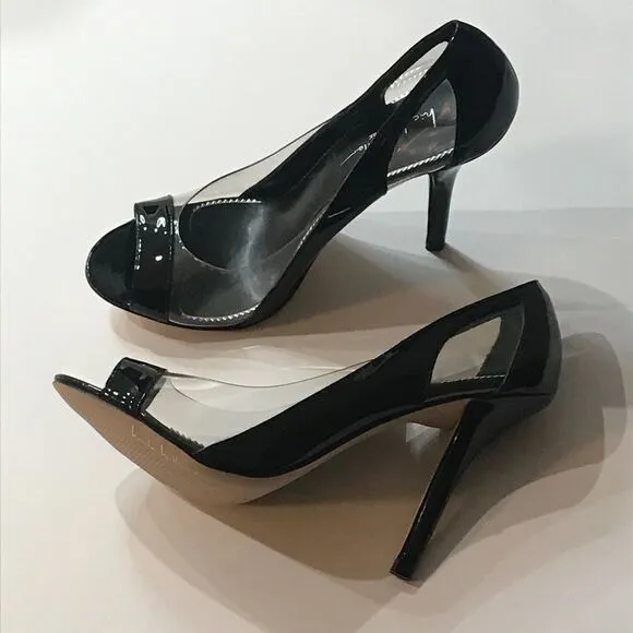 Nicole Miller Black Clear Shoes Size 8