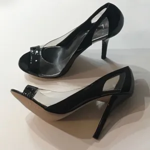 Nicole Miller Black Clear Shoes Size 8