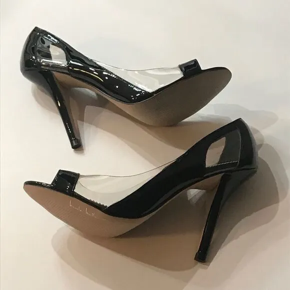 Nicole Miller Black Clear Shoes Size 8