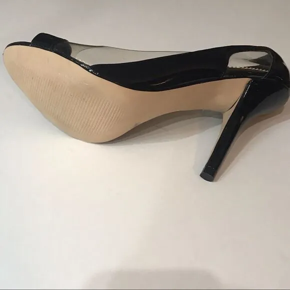 Nicole Miller Black Clear Shoes Size 8