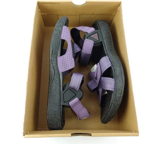 Nike ACG Air Deschutz Mens Size 13 Breathable Sandals Purple Black DC9092-500