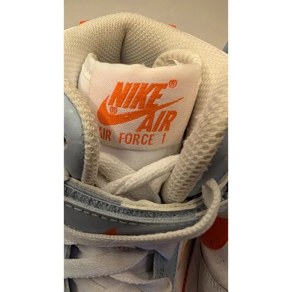 Nike AF-1  High (GS) 'Be Kind' Youth Sz 6.5 Hi-Top Sneakers Wht/Org #DC2198-100