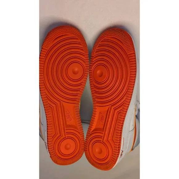 Nike AF-1  High (GS) 'Be Kind' Youth Sz 6.5 Hi-Top Sneakers Wht/Org #DC2198-100
