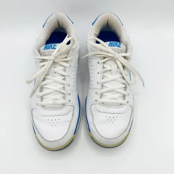 Nike Air Del Mar III White/Blue/Silver Leather Low-Top Chunky Sneaker Sz 7.5