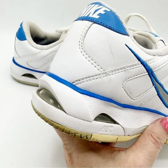 Nike Air Del Mar III White/Blue/Silver Leather Low-Top Chunky Sneaker Sz 7.5