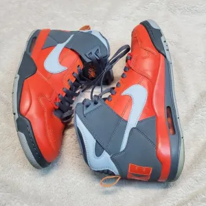 Nike Air Flight Condor High Top Orange Grey 366574 848 Logo Sneakers Shoes 11