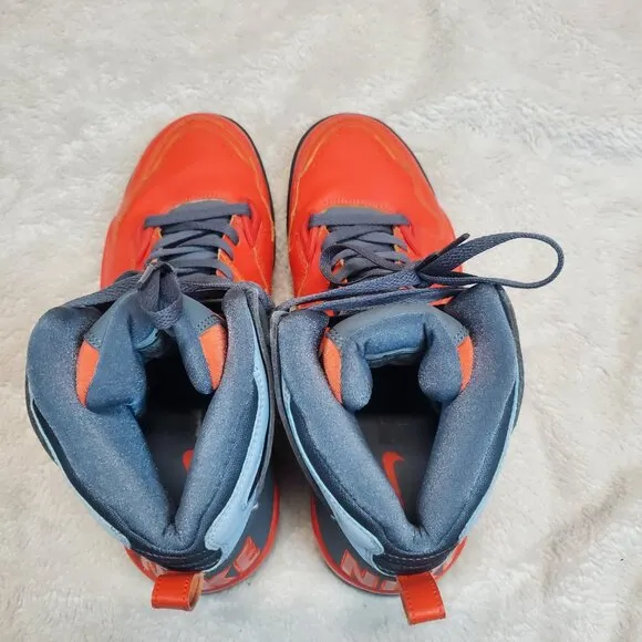 Nike Air Flight Condor High Top Orange Grey 366574 848 Logo Sneakers Shoes 11