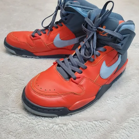 Nike Air Flight Condor High Top Orange Grey 366574 848 Logo Sneakers Shoes 11