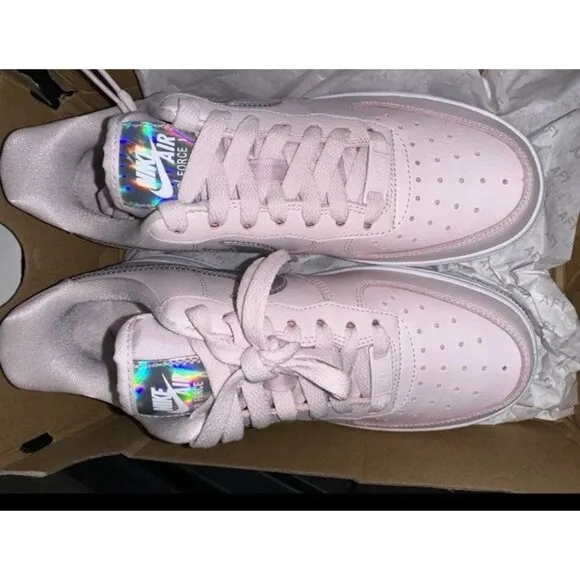 Nike Air Force 1 ‘07 ESS Women’s Sneakers Size 6 Barely Rose-White CJ1646 600