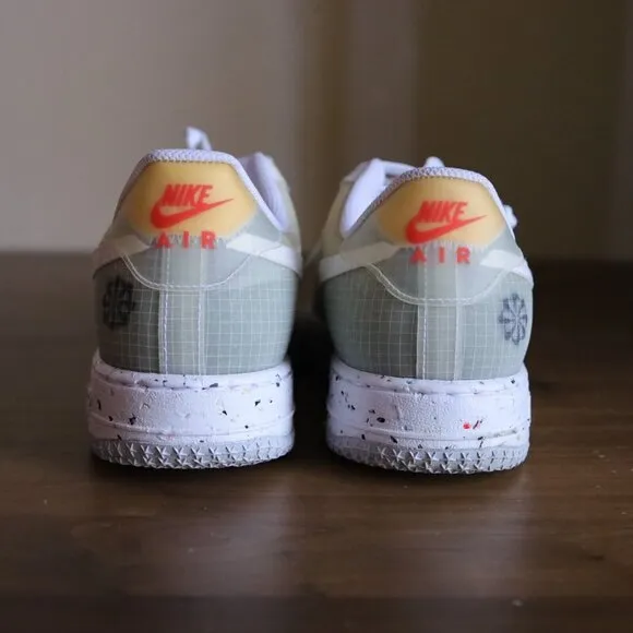 Nike Air Force 1 Crater 'Move To Zero - White Orange' DH2521-100 Men's 11.5 2021