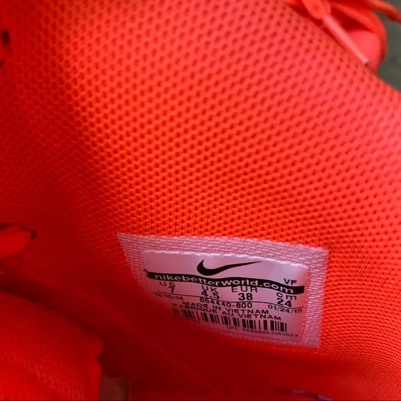 Nike Air Force 1 , high hot orange sneakers