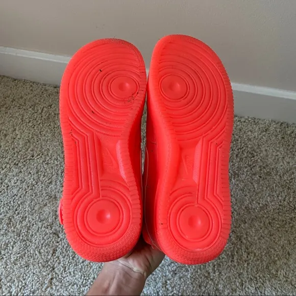 Nike Air Force 1 , high hot orange sneakers