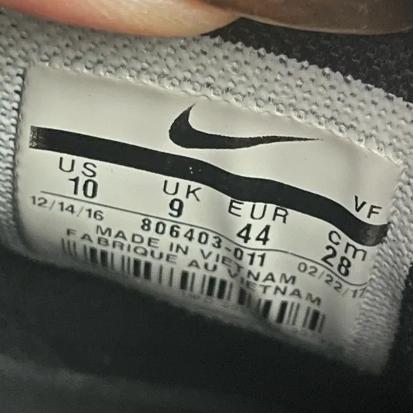 Nike Air Force 1 High Men’s Black Iridescent Sneakers 806403-011 AF1 Size 10