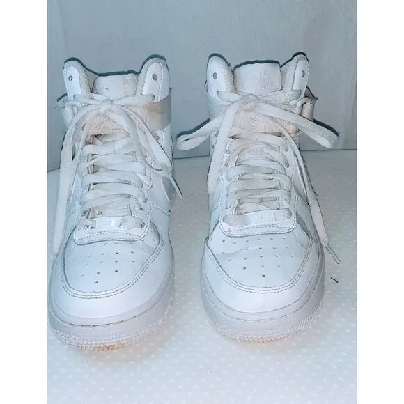 Nike Air Force 1 High Triple White Youth Sneaker