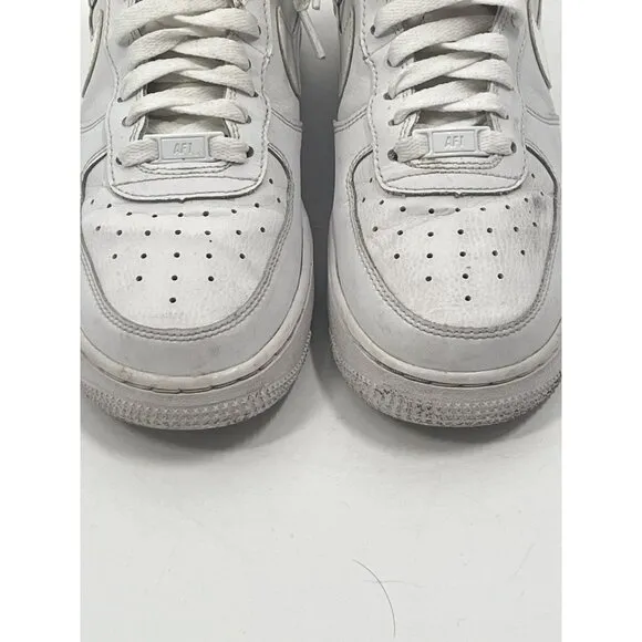 Nike Air Force 1 High White Sneakers 653998-100 Sz Y 6.5