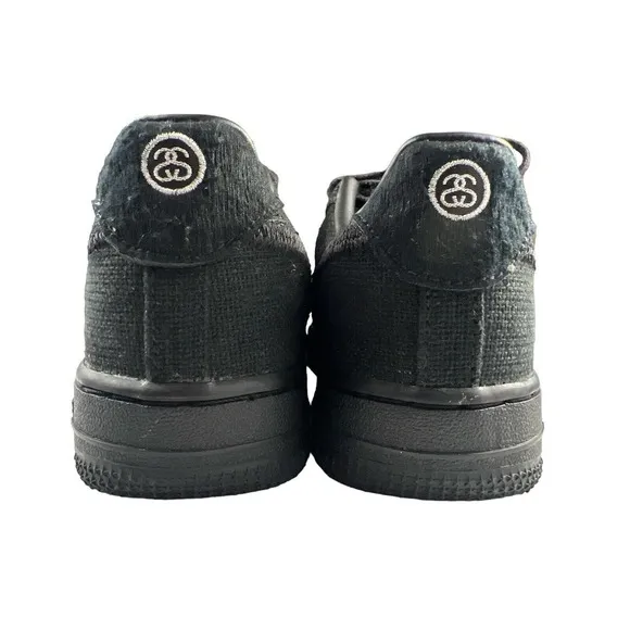 Nike Air Force 1‎ Low Stussy Black Sneaker Shoes Youth Sz 2.5