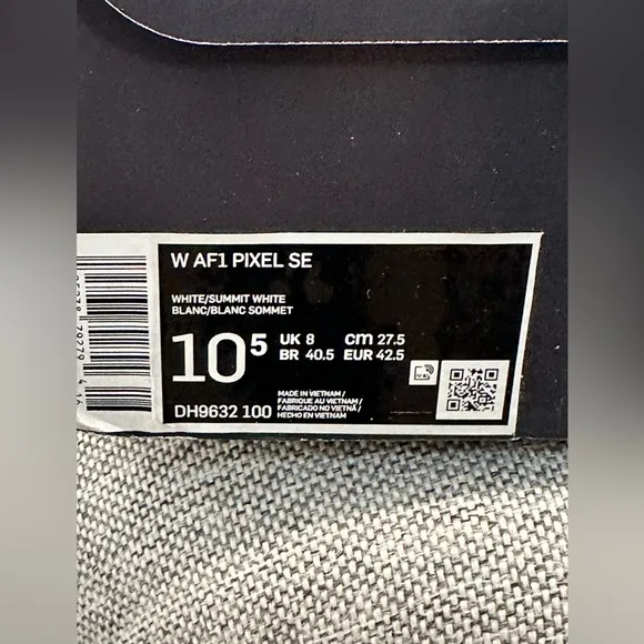 Nike Air Force 1 Pixel SE Women’s White/Particle Gray/Summit White, Size: 10.5