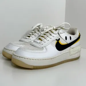 Nike Air Force 1 Shadow White Black Yellow Smiley Face Women’s Size: 8.5