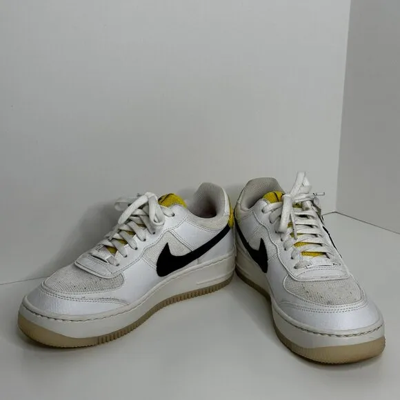 Nike Air Force 1 Shadow White Black Yellow Smiley Face Women’s Size: 8.5