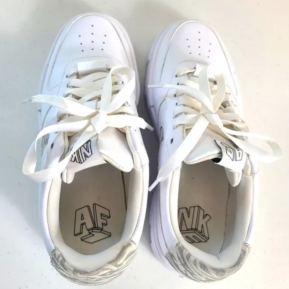 NIKE Air Force 1 White Pixel SE Zebra Sneakers