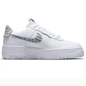 NIKE Air Force 1 White Pixel SE Zebra Sneakers