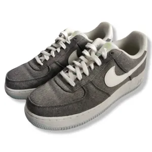 NIKE Air Force 1'07 Sneakers Iron Grey Low Recycled Canvas Pack Chunky Men's 8