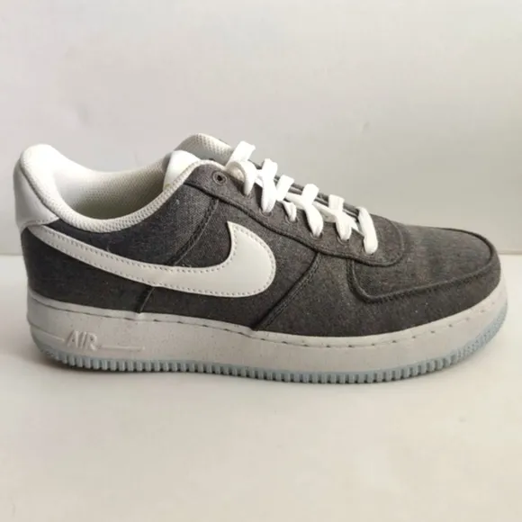 NIKE Air Force 1'07 Sneakers Iron Grey Low Recycled Canvas Pack Chunky Men's 8