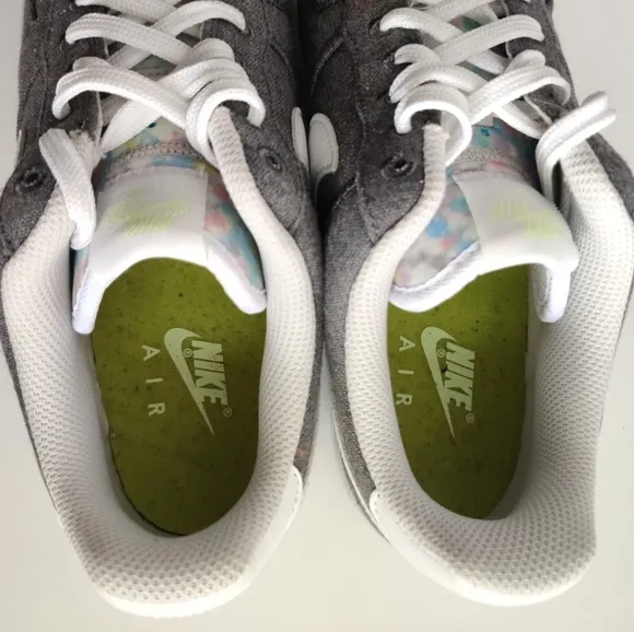 NIKE Air Force 1'07 Sneakers Iron Grey Low Recycled Canvas Pack Chunky Men's 8