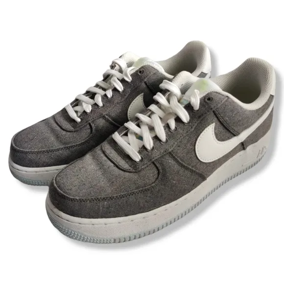 NIKE Air Force 1'07 Sneakers Iron Grey Low Recycled Canvas Pack Chunky Men's 8