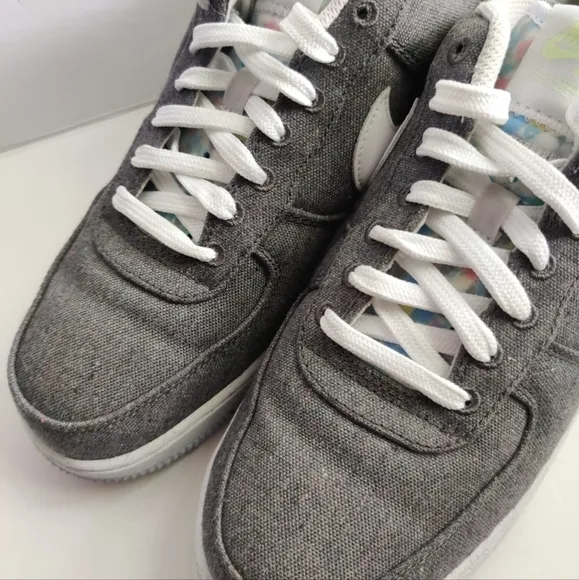 NIKE Air Force 1'07 Sneakers Iron Grey Low Recycled Canvas Pack Chunky Men's 8