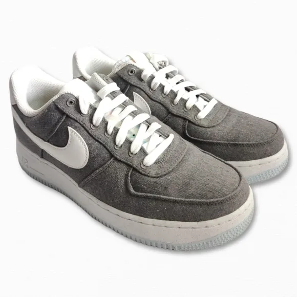 NIKE Air Force 1'07 Sneakers Iron Grey Low Recycled Canvas Pack Chunky Men's 8