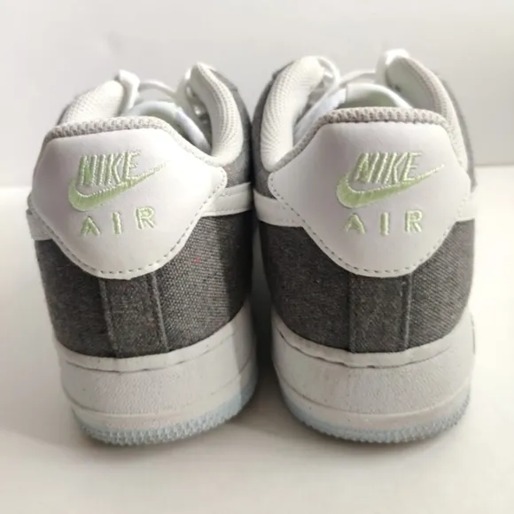 NIKE Air Force 1'07 Sneakers Iron Grey Low Recycled Canvas Pack Chunky Men's 8