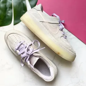 Nike Air Force Low Sage LX Lilac Purple Platform Sneakers 9