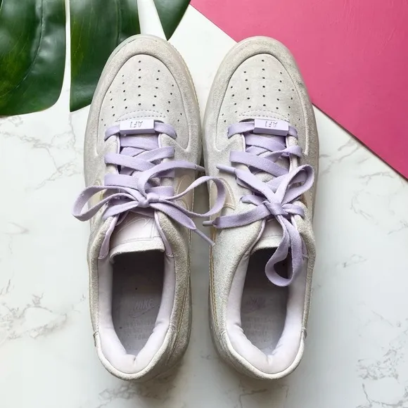 Nike Air Force Low Sage LX Lilac Purple Platform Sneakers 9