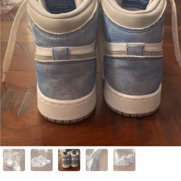 Nike Air High-Top Sneakers in Blue and White